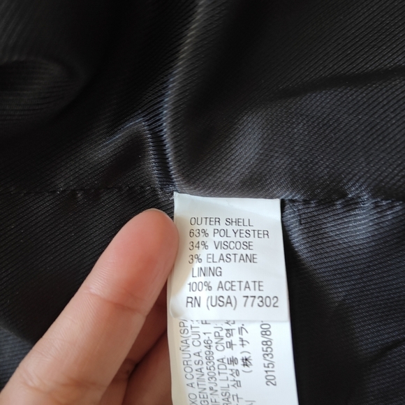 Zara Basic Sz 4 Or XS Dark Gray Single Breasted Blazer Suit Jacket Lined Pockets - Picture 8 of 8